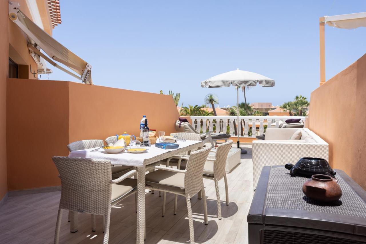 Exclusive Attic Las Vistas 3 With Breathtaking Sea View, Only 100 M To The Sea, Heated Pool, Aircon, Wifi Arona  Eksteriør bilde